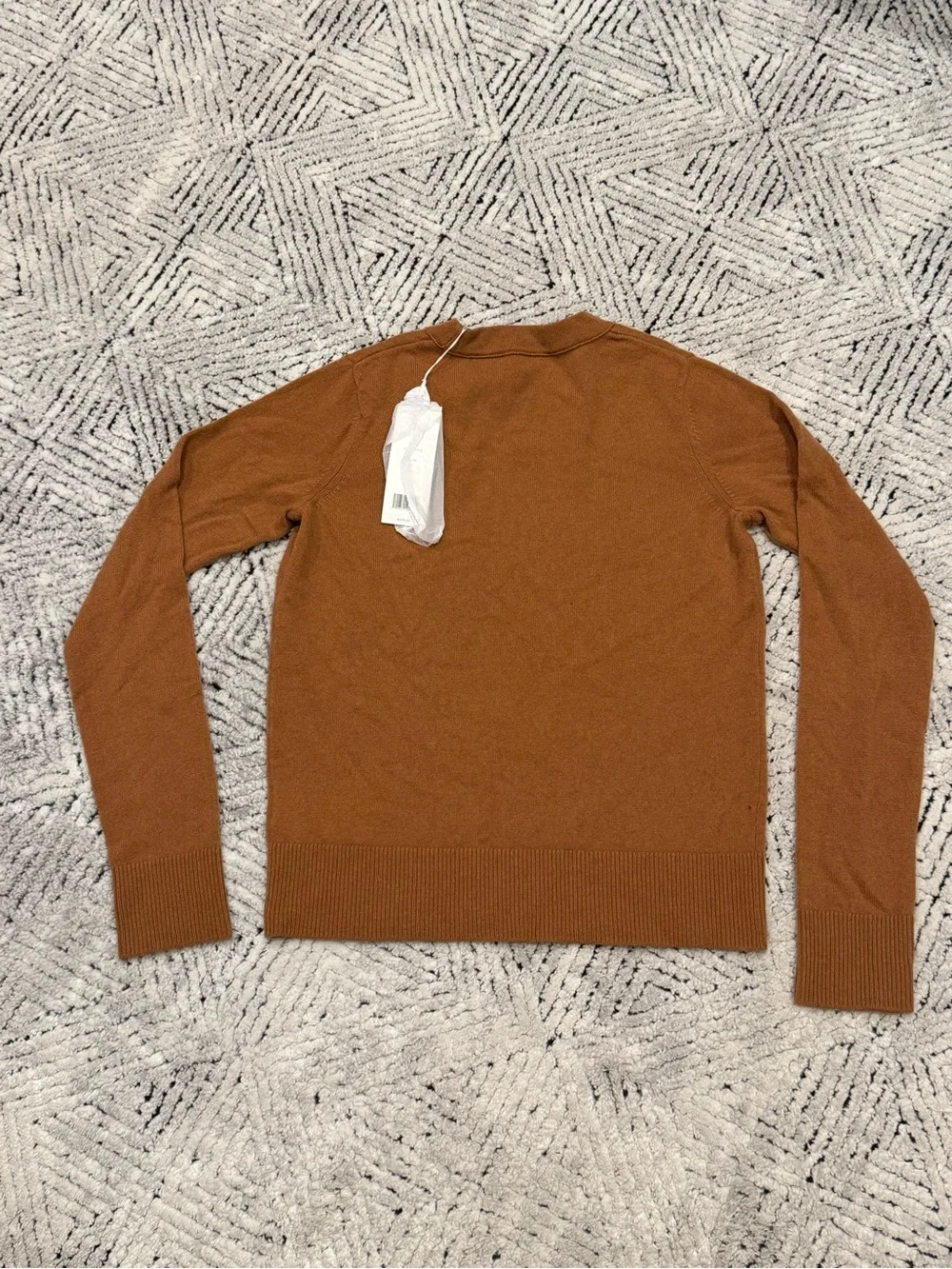 NWT Vince Overlay Crew 100% Cashmere Sweater Light Copper XS
